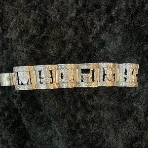 Vintage Peruvian Silver Storyteller Bracelet